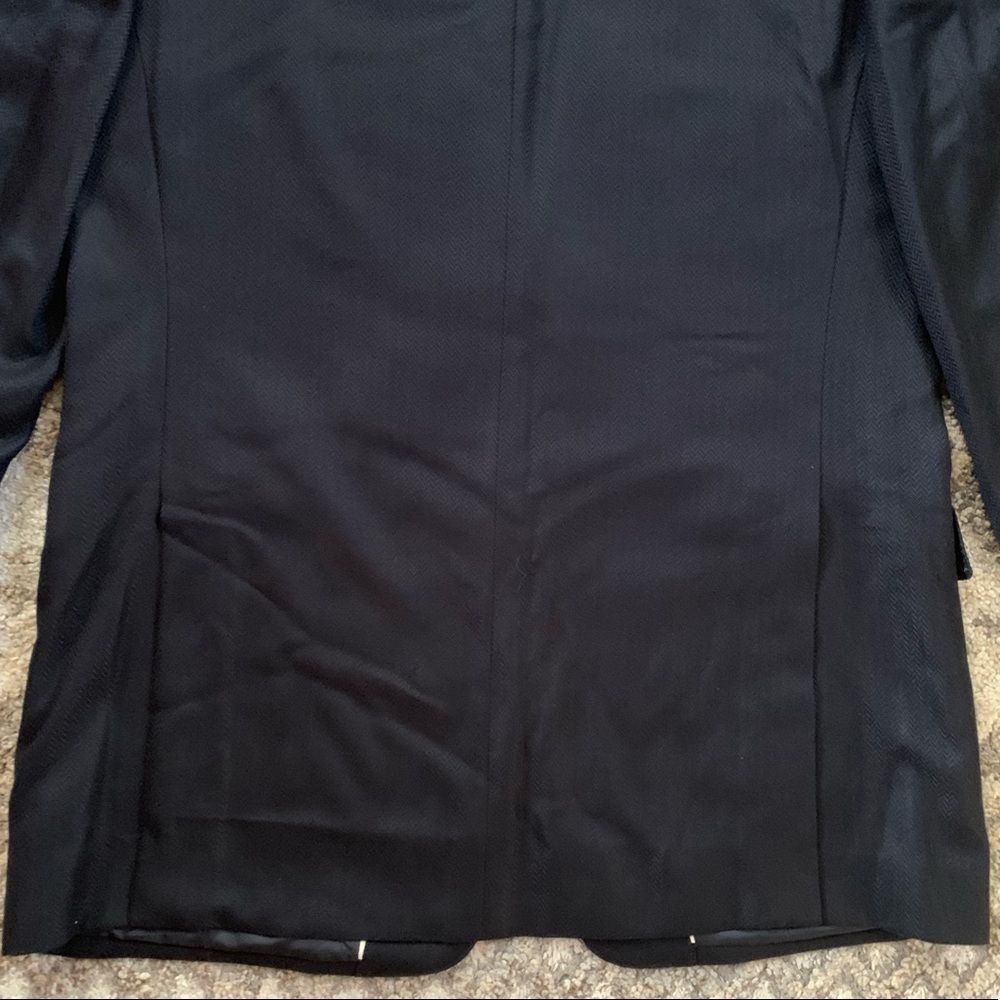 Versace Collection 2-Button Navy Herringbone 44 - image 7